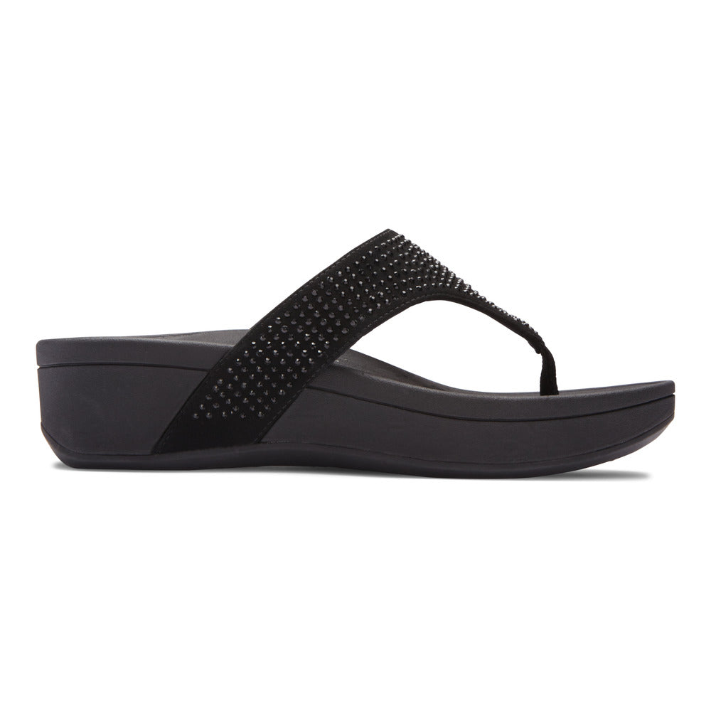 Flip Flops Vionic Naples Sandals Naples Black – Van Dyke And Bacon