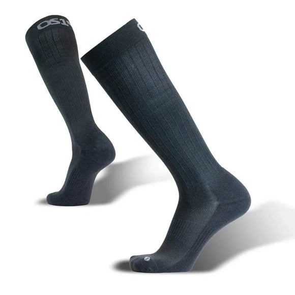 Travel Wellness Compression Socks - Over the Calf - Black