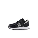 Fresh Foam 650 Bungee Lace with Top Strap - Black with Metallic Silver and White - Kids