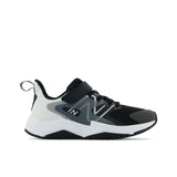 Rave Run v2 Bungee Lace with Top Strap - Black with NB 103 White - Kids