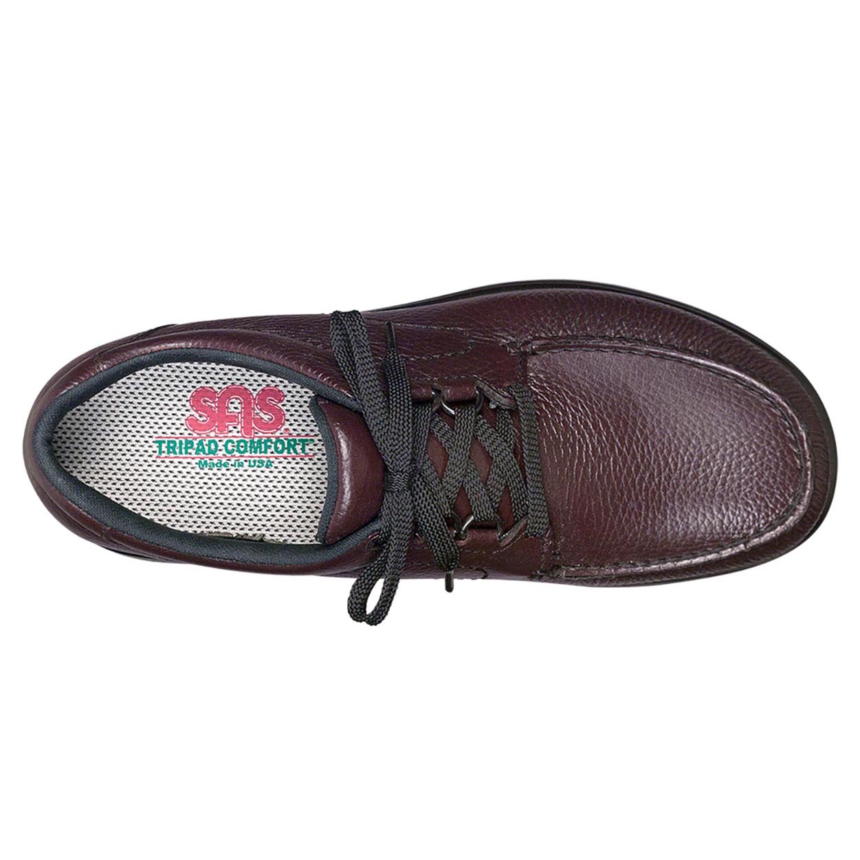 SAS Men\'s Bout Time Cordovan Size 10.5 Wide Comfort Lace Up Shoes Pre-owned Bout Time Lace Up Loafer | SAS Shoes main image 3