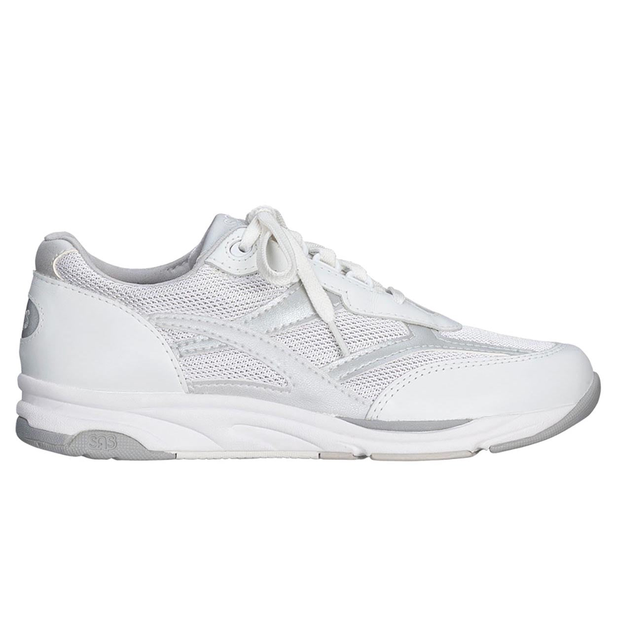 SAS Women's Tour Mesh Sneakers - Silver, Wide Width 6, Medicare/Diabetic Approved, Comfort Walking Shoes
